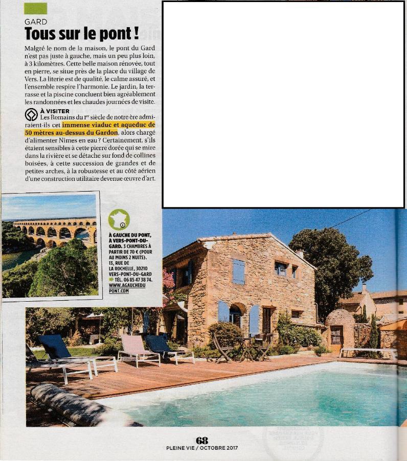 A Gauche Du Pont Hotel Vers-Pont-du-Gard Exterior foto